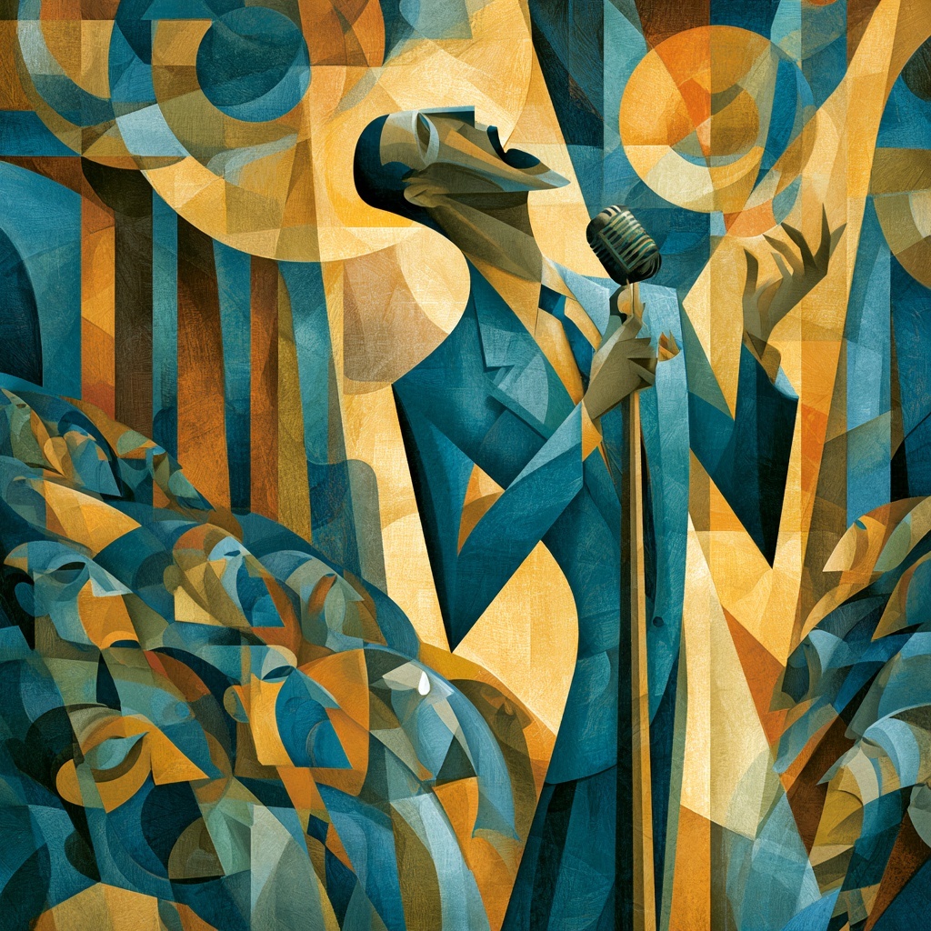 Elegant Jazz Singer: Captivating Art Deco Experience