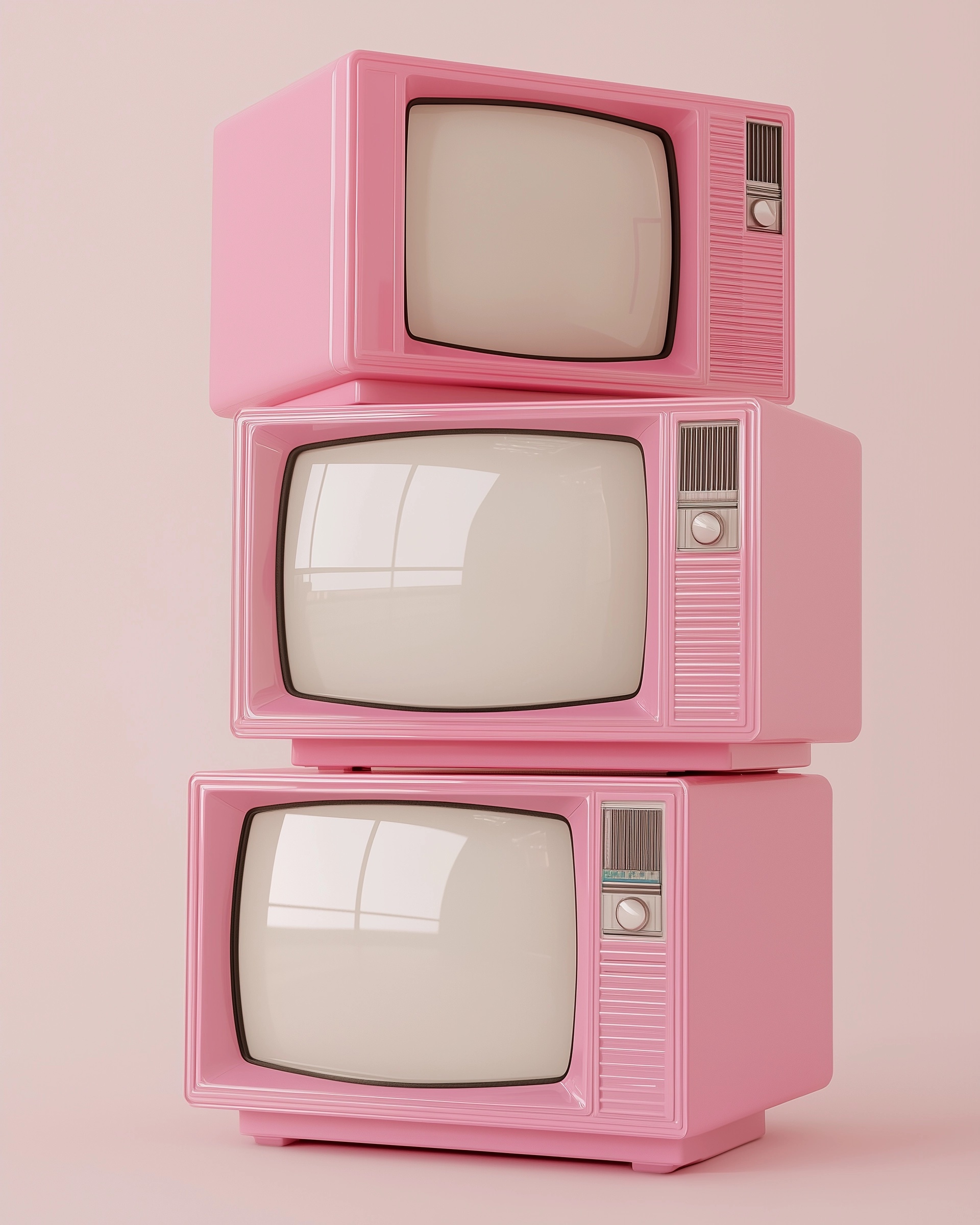 Vibrant 90s Pink Televisions – Unique Home Decor