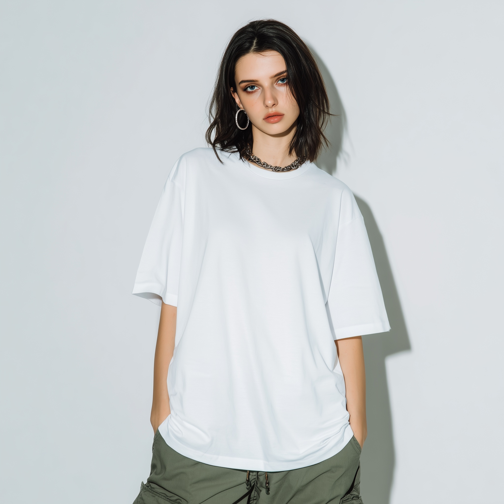 Trendy Oversized White T-Shirt for Streetwear Style