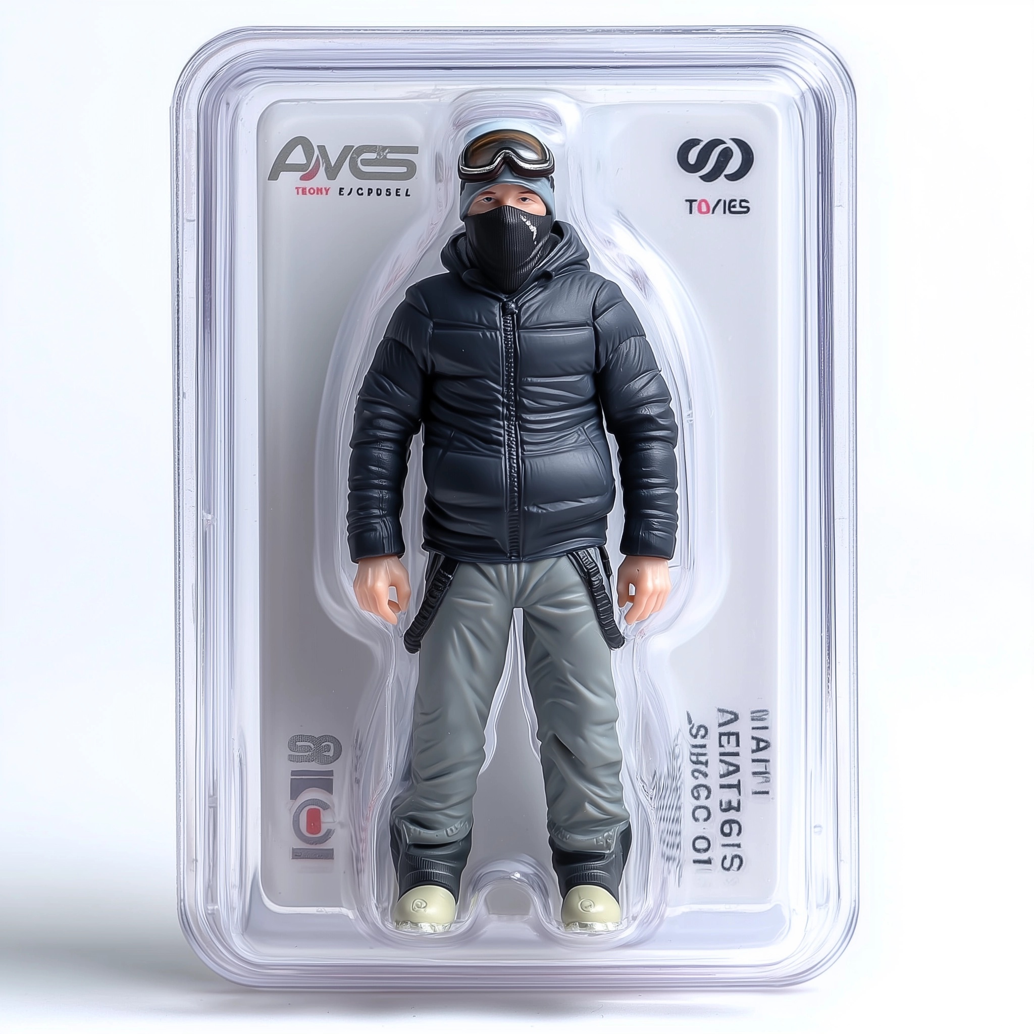 Realistic Winter Action Figure in Clamshell Packaging