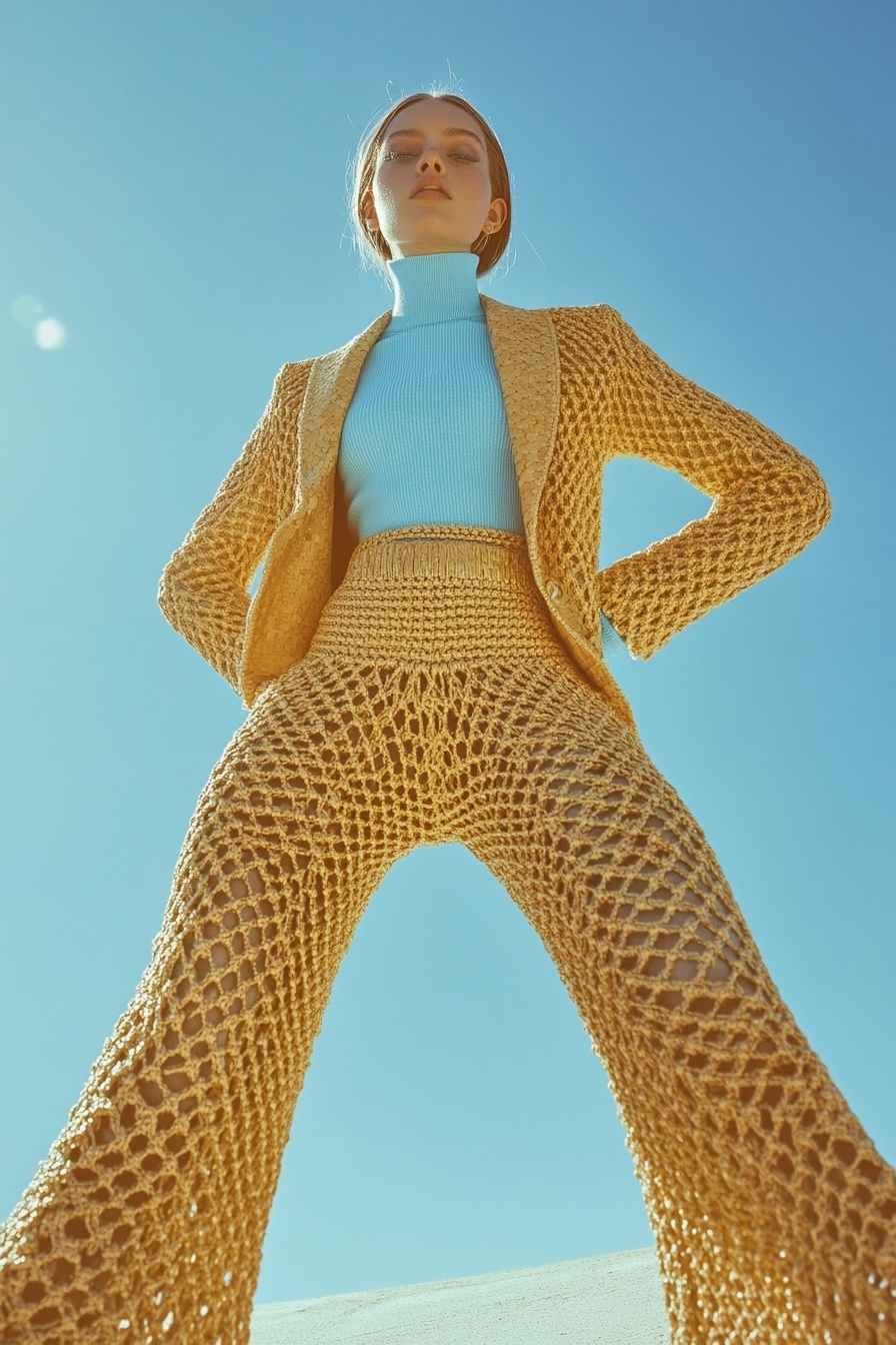 Chic Elegance: Gold Crochet Fashion Trends