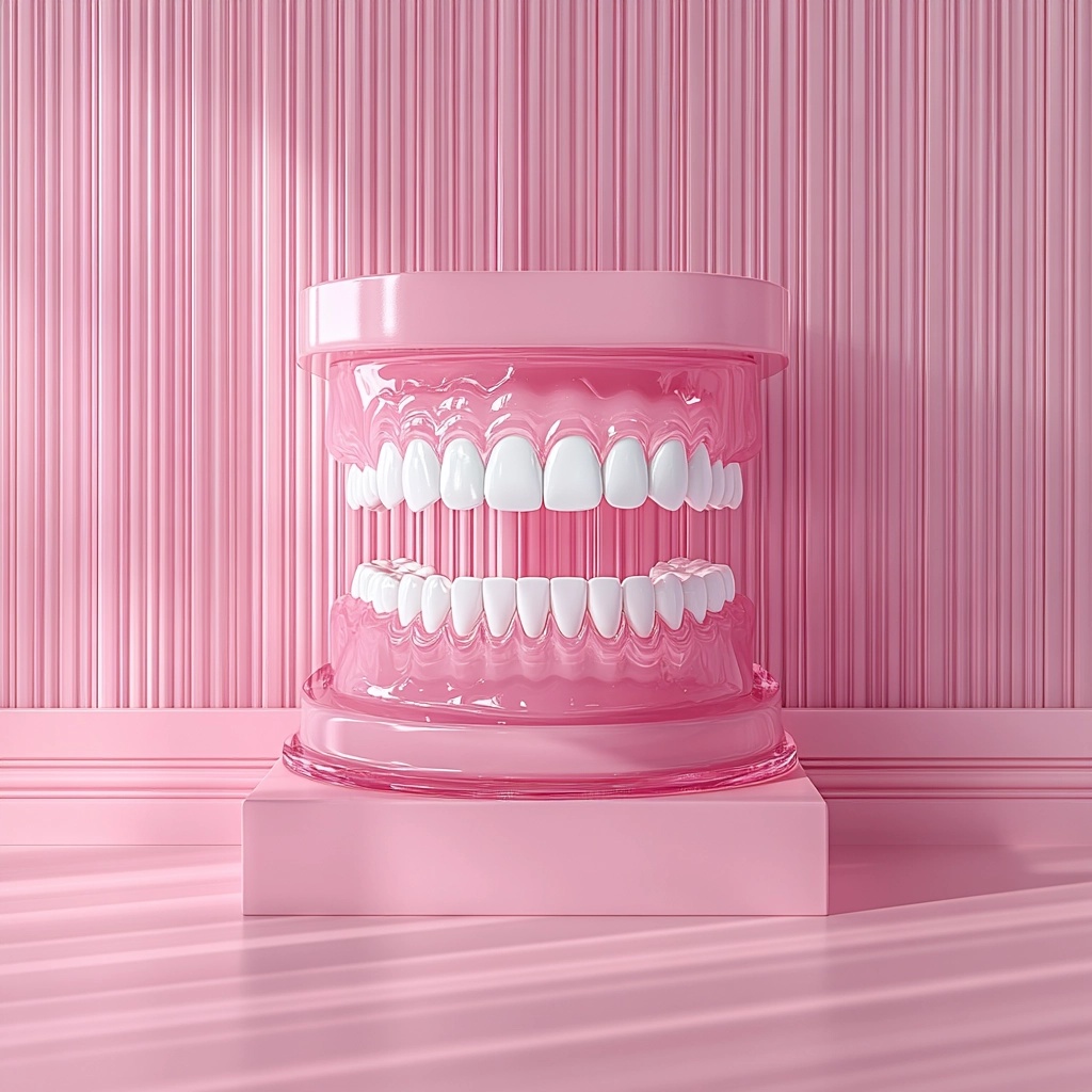 Stunning Hot Pink Dental Model for Perfect Smiles