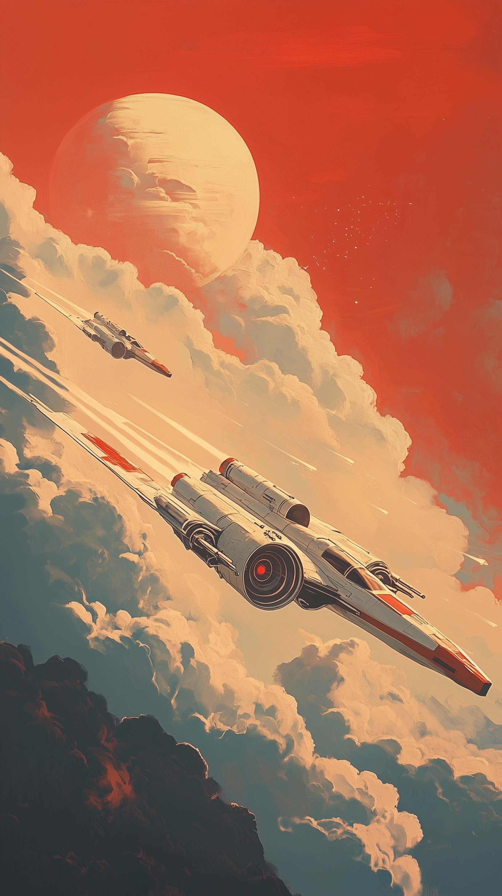 Futuristic Hyperspace Battle: Epic Art Poster