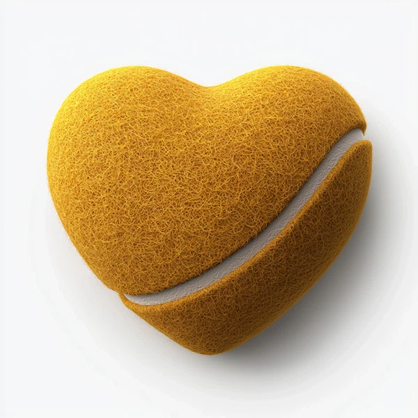 Ultra-Realistic Tennis Ball Heart in 8K Detail