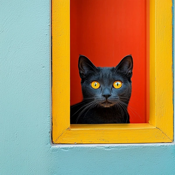 Minimalist Color Block Cat Photography Set