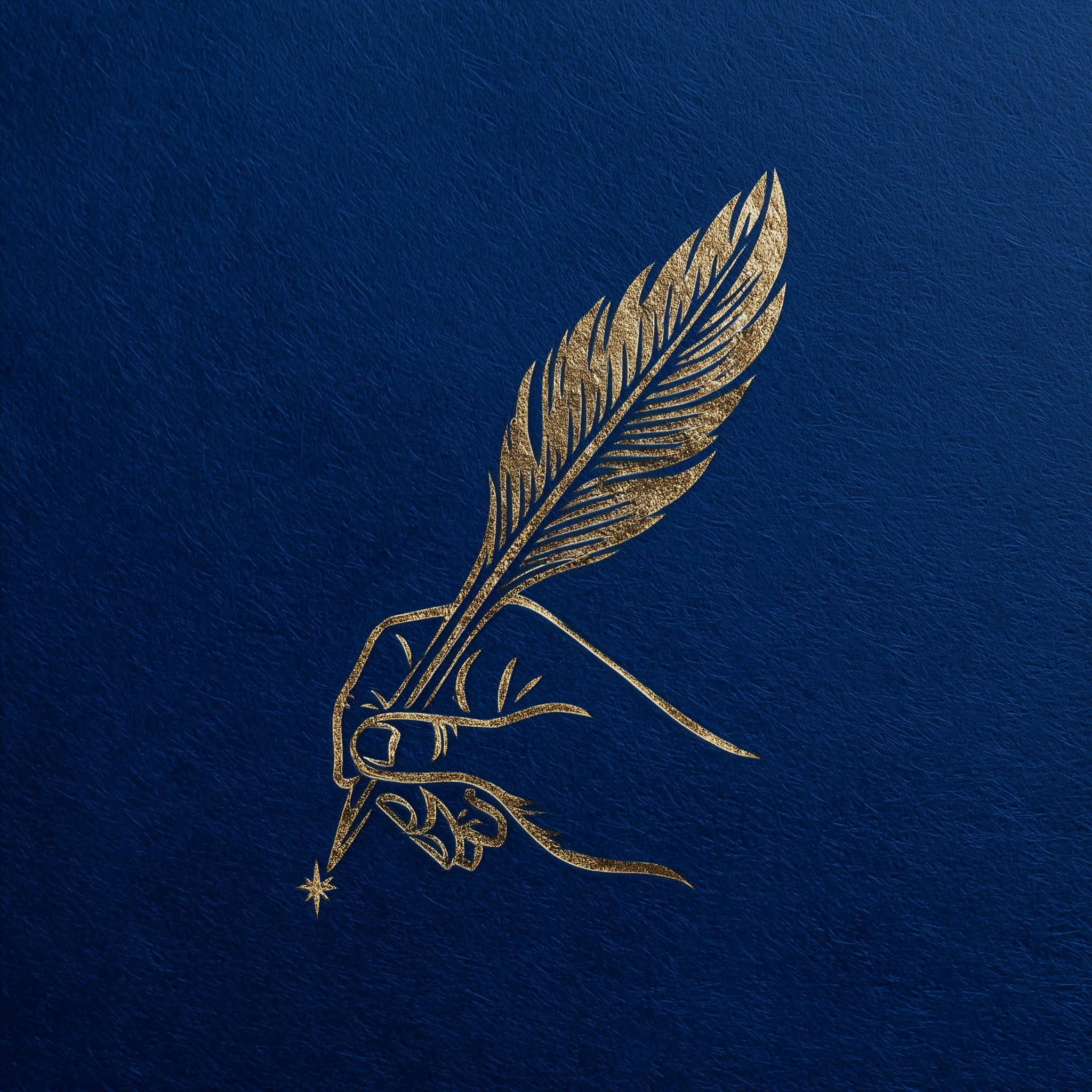 Élégant Logo Minimaliste en Bleu et Or