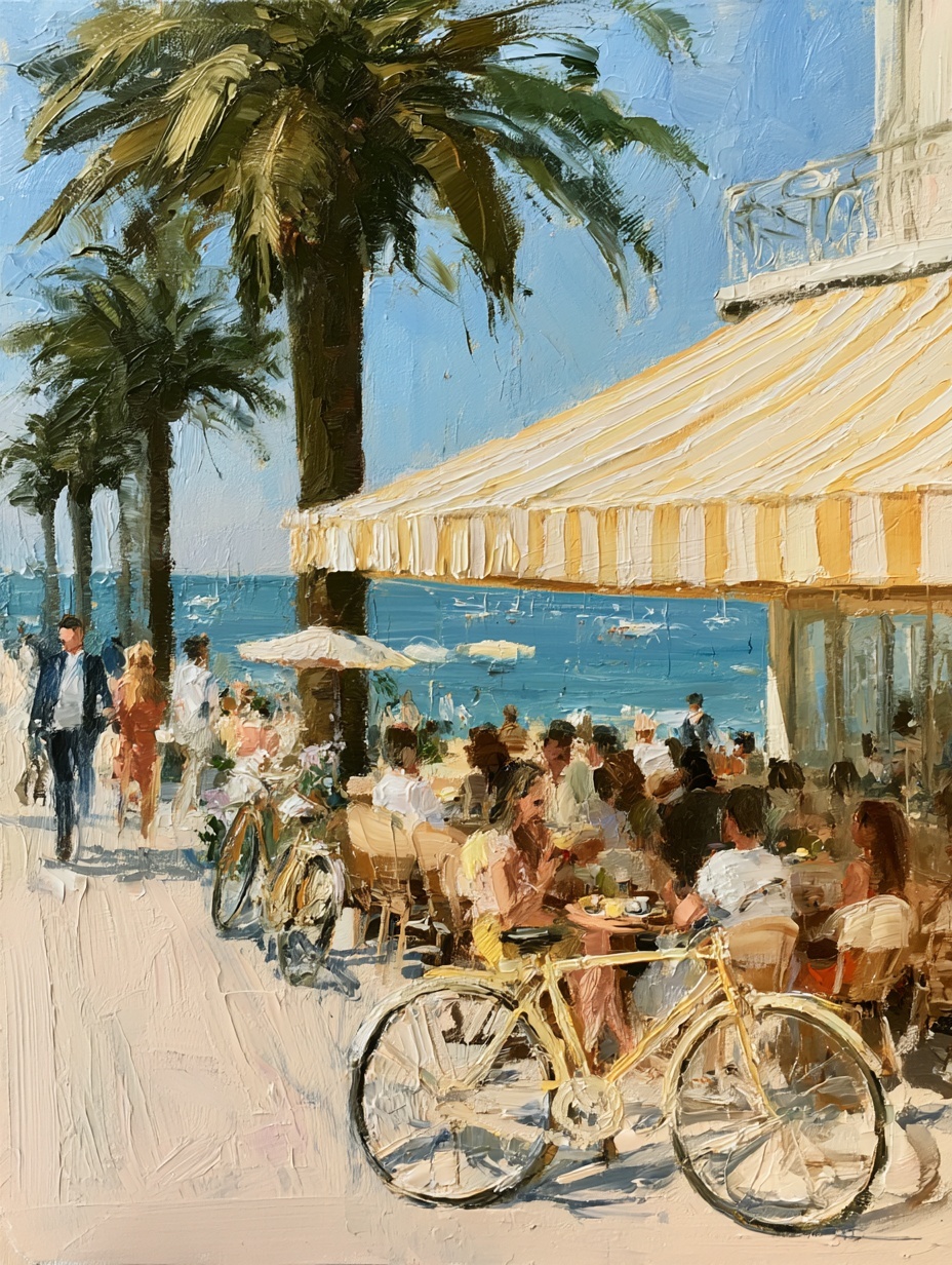 Charming Café by the Mediterranean Sea