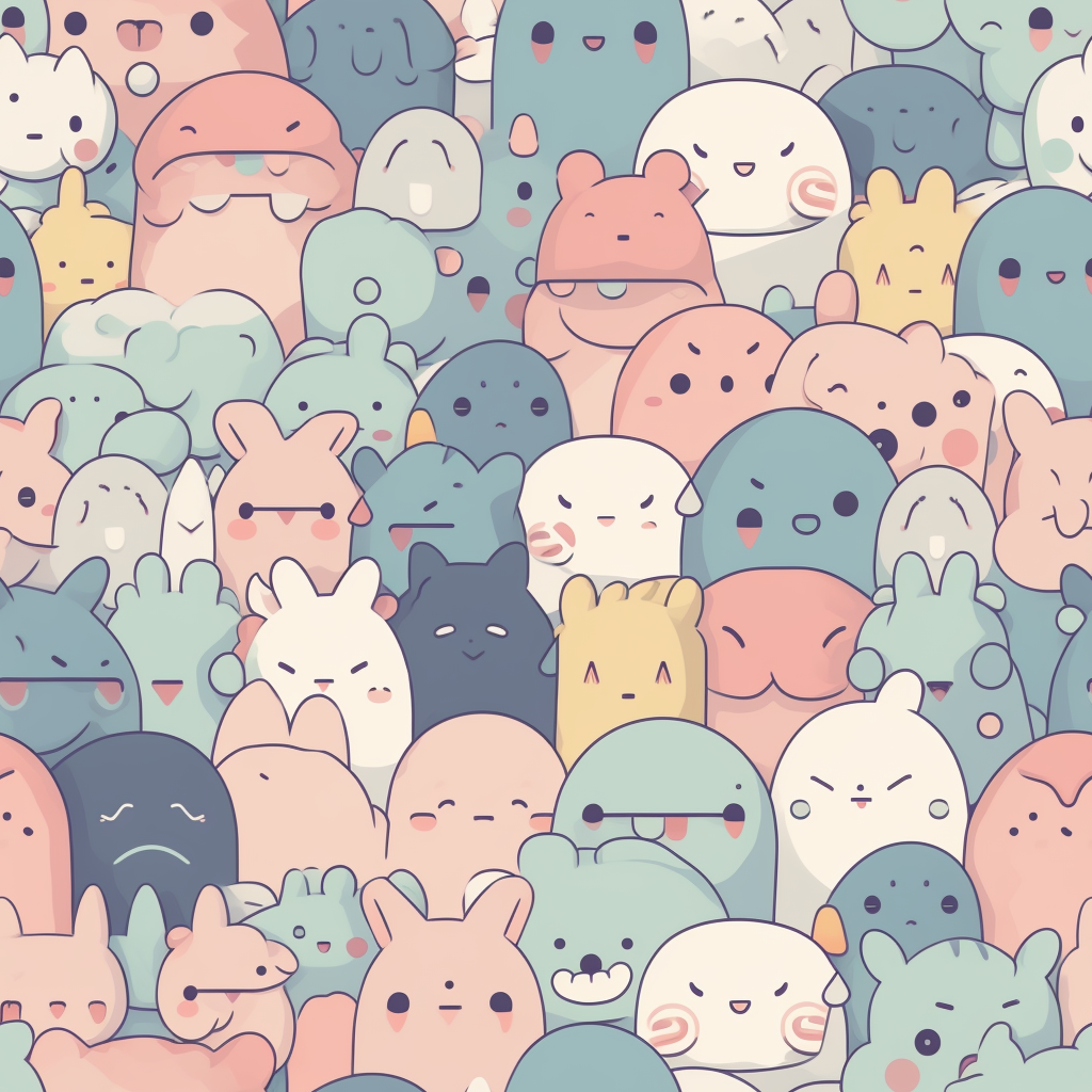 Pastel Kawaii Characters - Minimal & Cute