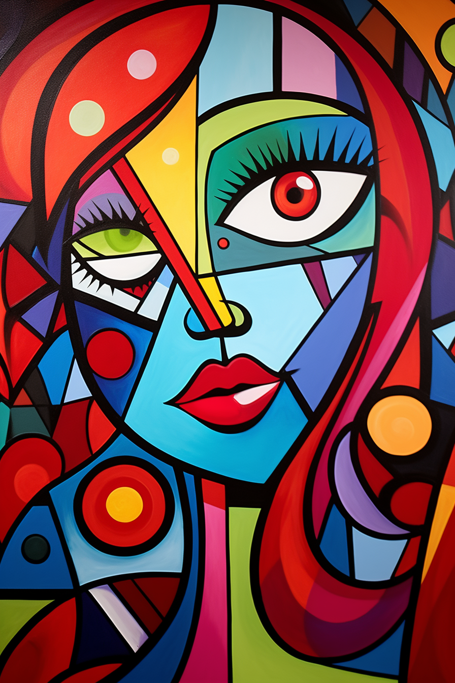 Captivating Cubist Art: Romero Britto-inspired HD Paintings