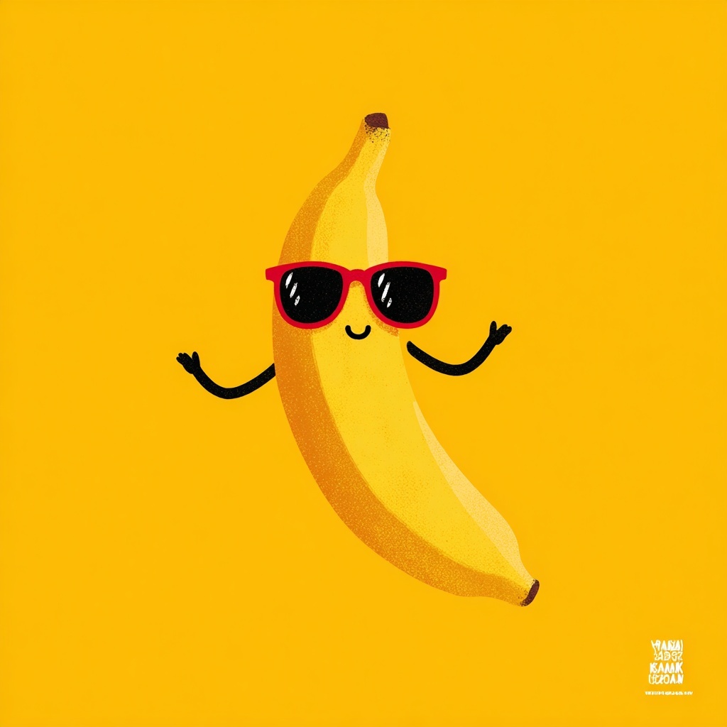 Cool Banana: Fun & Vibrant Cartoon Art