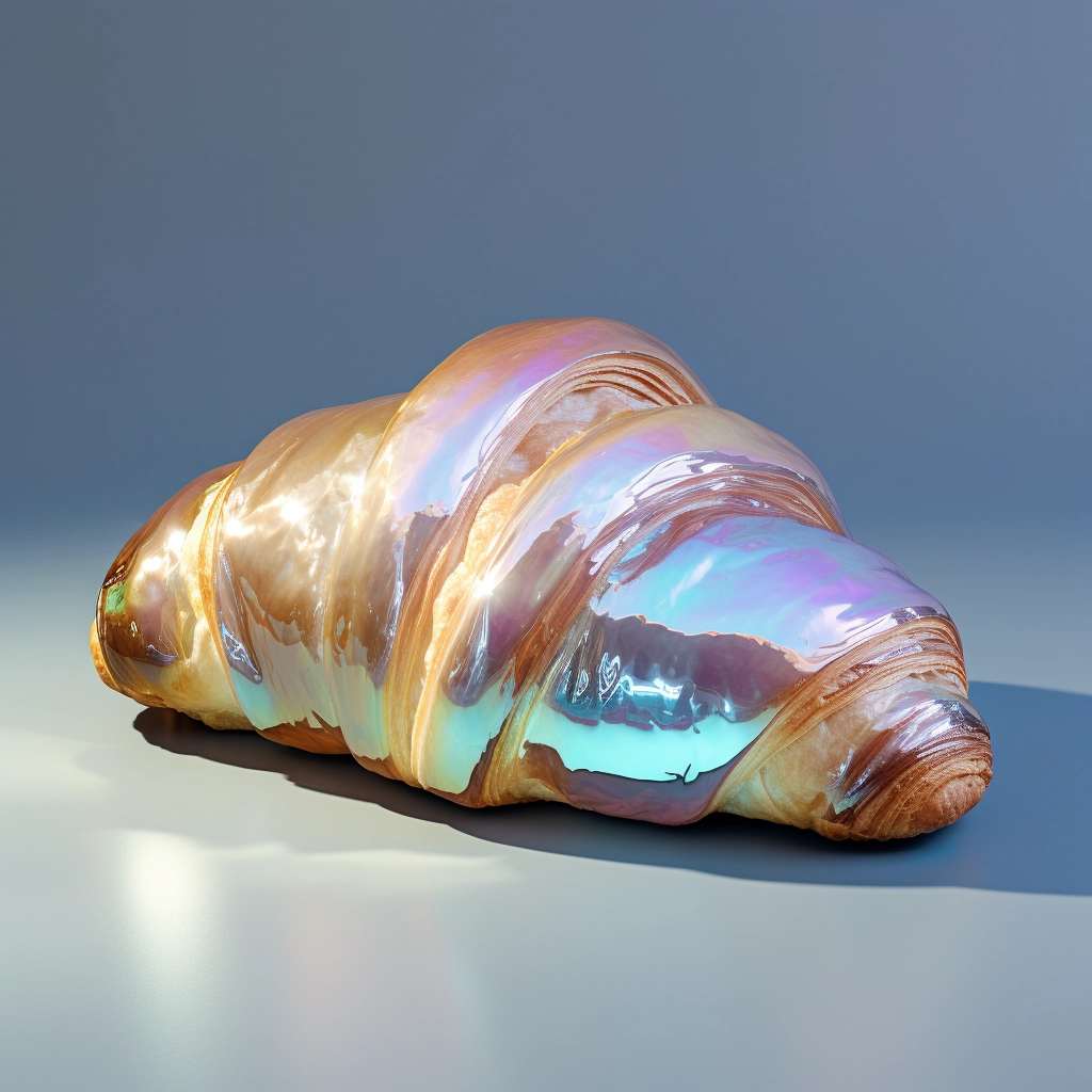 Glass Butter Croissant: Holographic Syrup on a Minimal Display