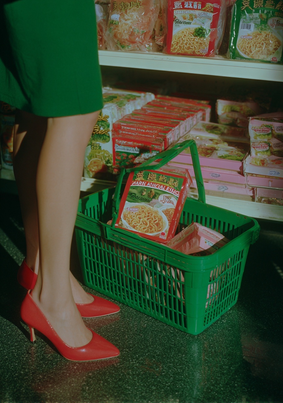 Chic Grocery Outing: Elegance Meets Everyday Life