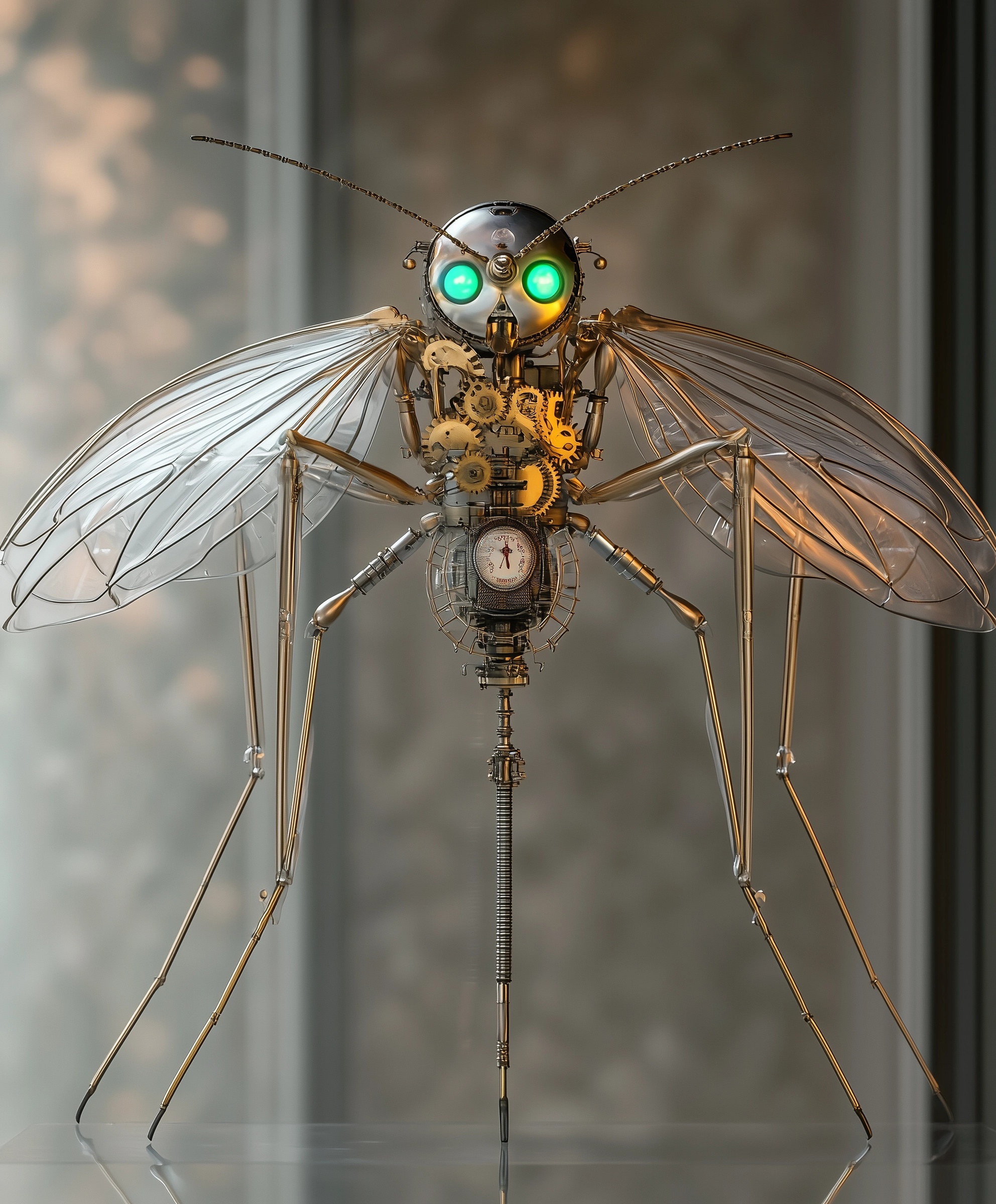 Futuristic Steampunk Mosquito: A Photorealistic Vision