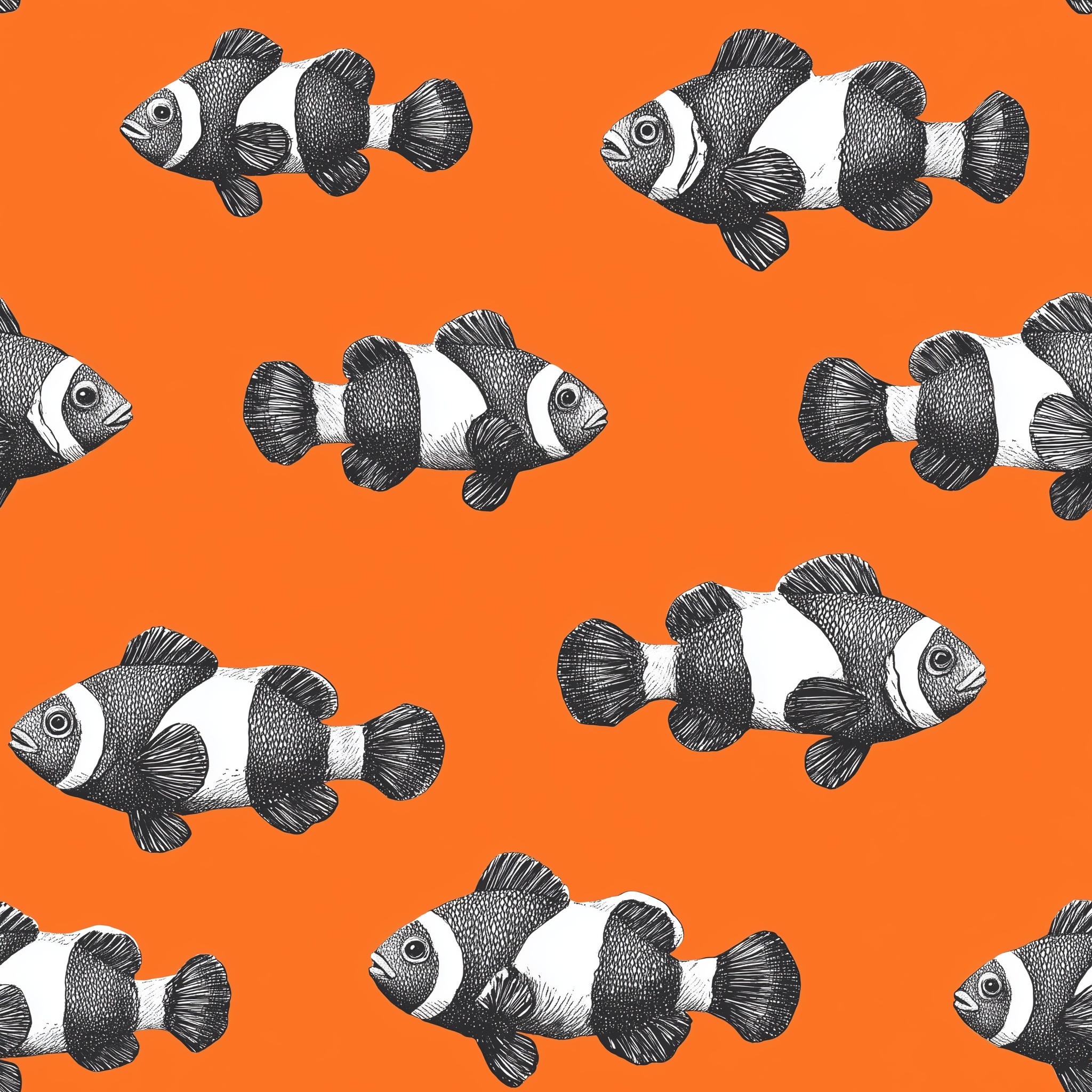 Vibrant Clownfish Coastal Pattern for Resortwear