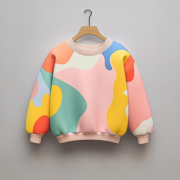 Trendy Pastel Oversized Sweatshirt for Kids