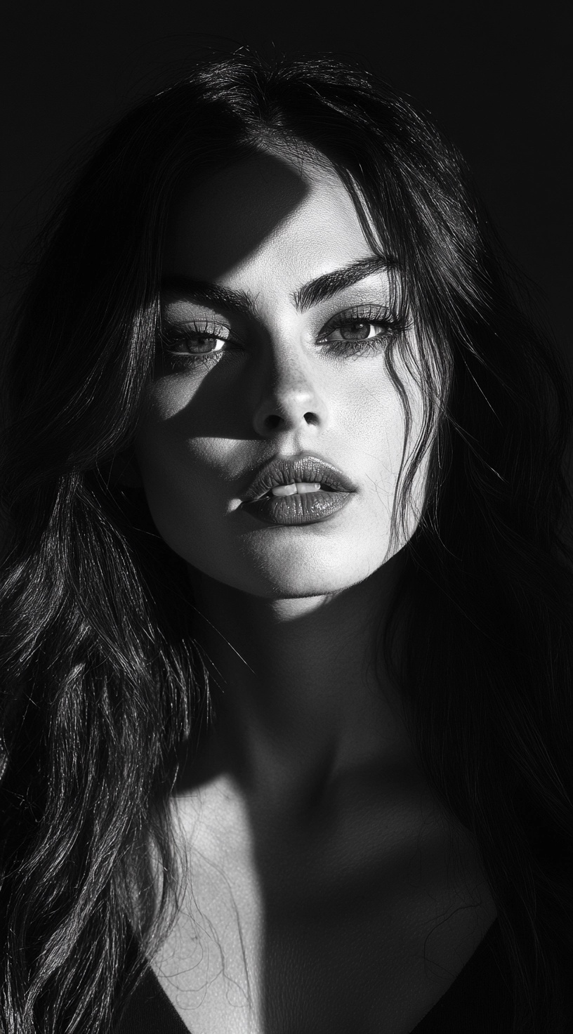 Cinematic Black & White Portrait of Mila Kunis