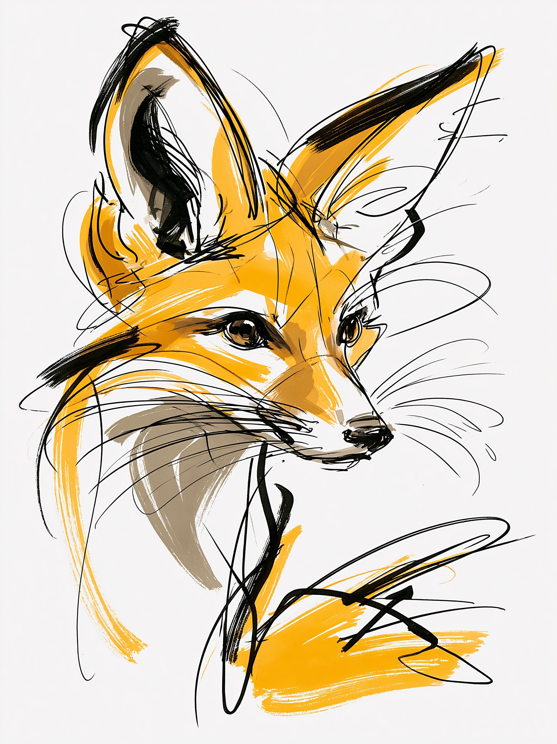 Stunning Fox Head Portrait for Nature Lovers