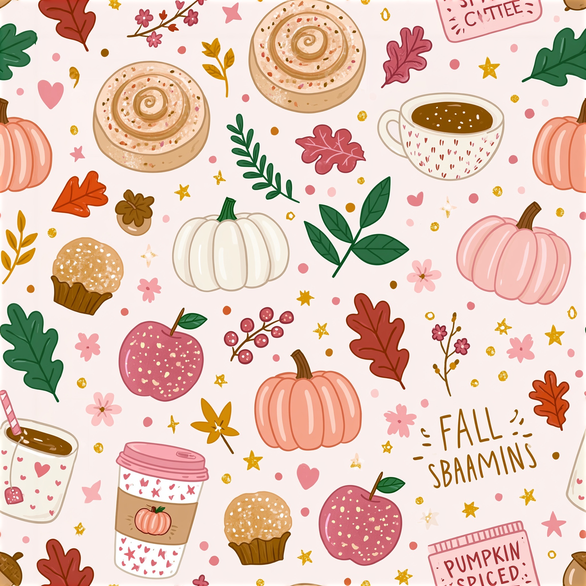 Chic Fall Seamless Pattern for Elegant Designs