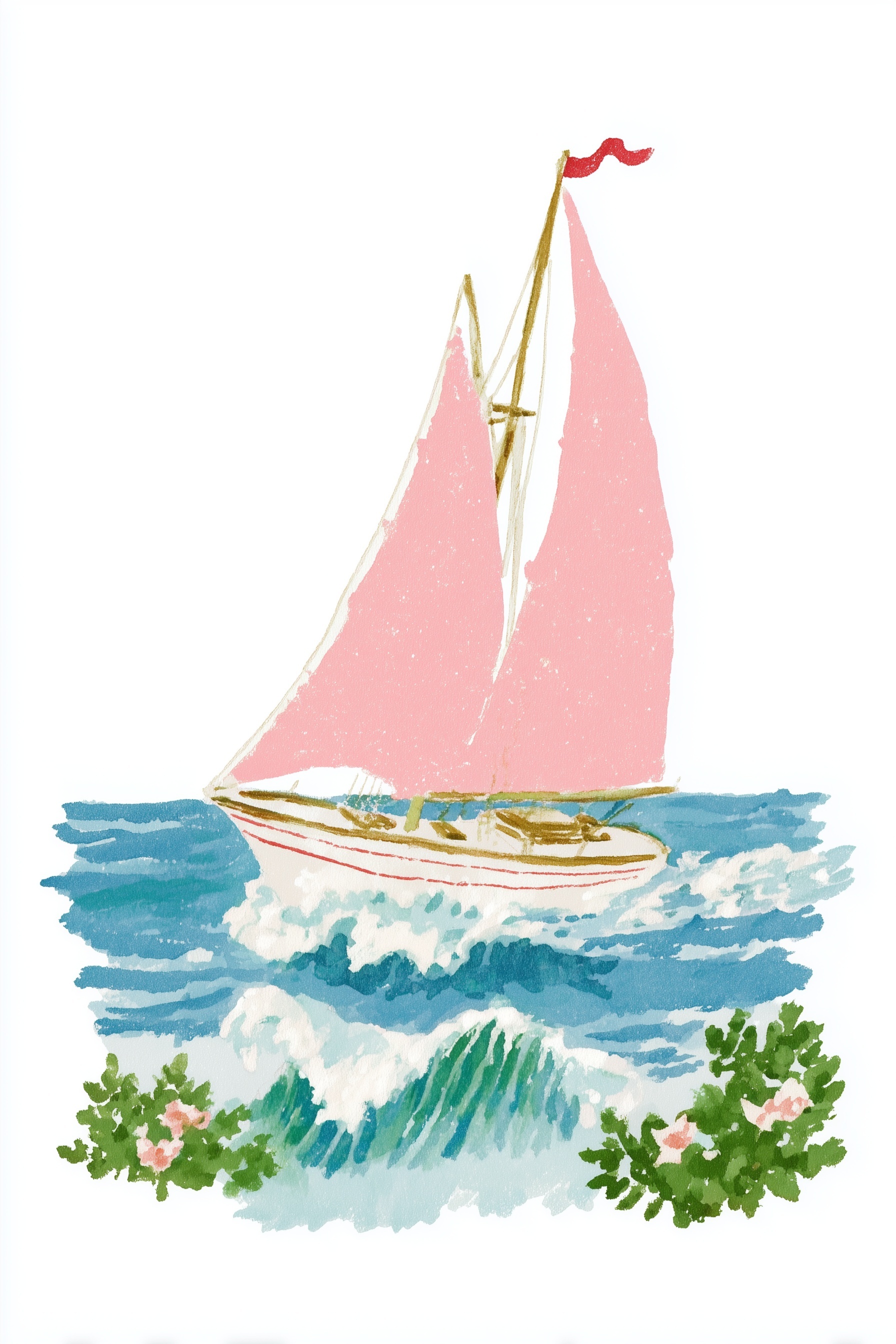 Serene Sailboat Watercolor Art for Your Space