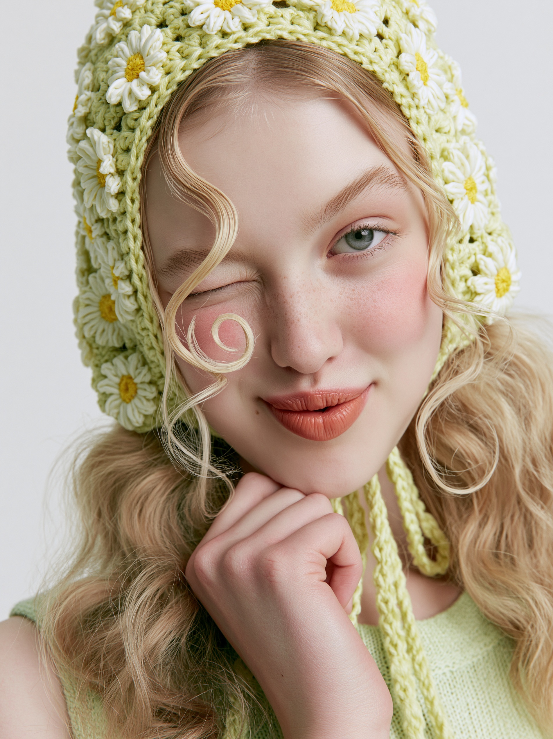 Captivating Close-Up of High Fashion Beauty