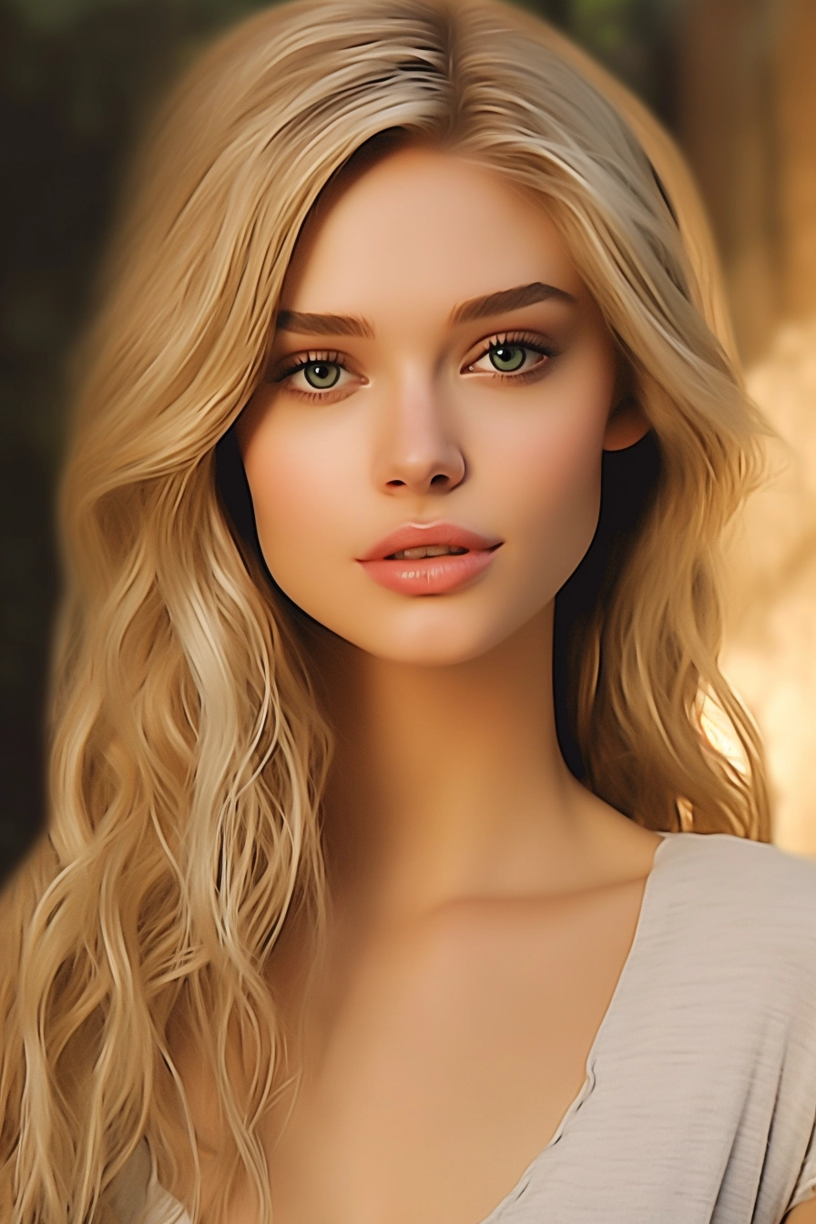 Stunning Mid 20s Blonde Model: Hyper Realistic Close-Up Portrait