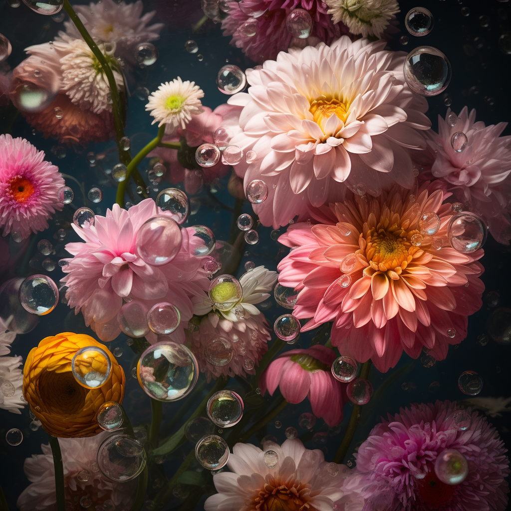 Surreal Flowers: Overhead Close-Ups in High-Res Hyperrealism