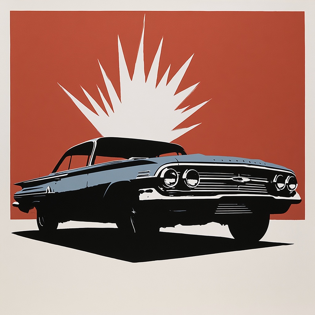 Punk Rock Retro Car Art by Paul Rand