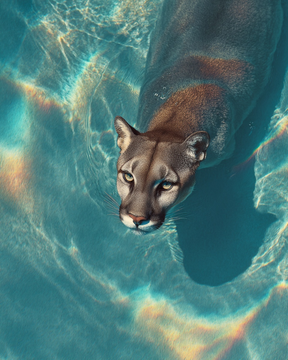 Mesmerizing Aerial View of a Panther in Paradise