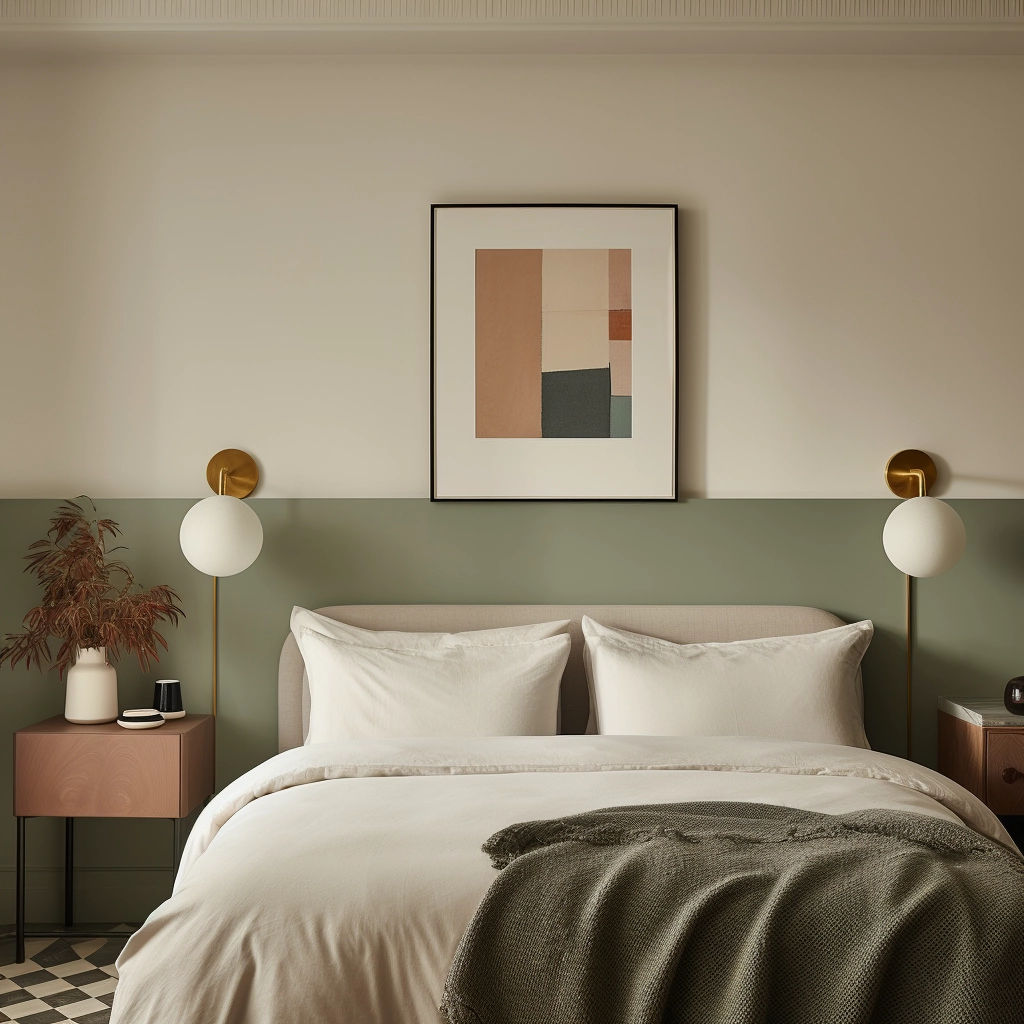 Contemporary Hyper-Realistic Hotel Studio: Minimal Styling, Sage Palette | Folk Co-Living