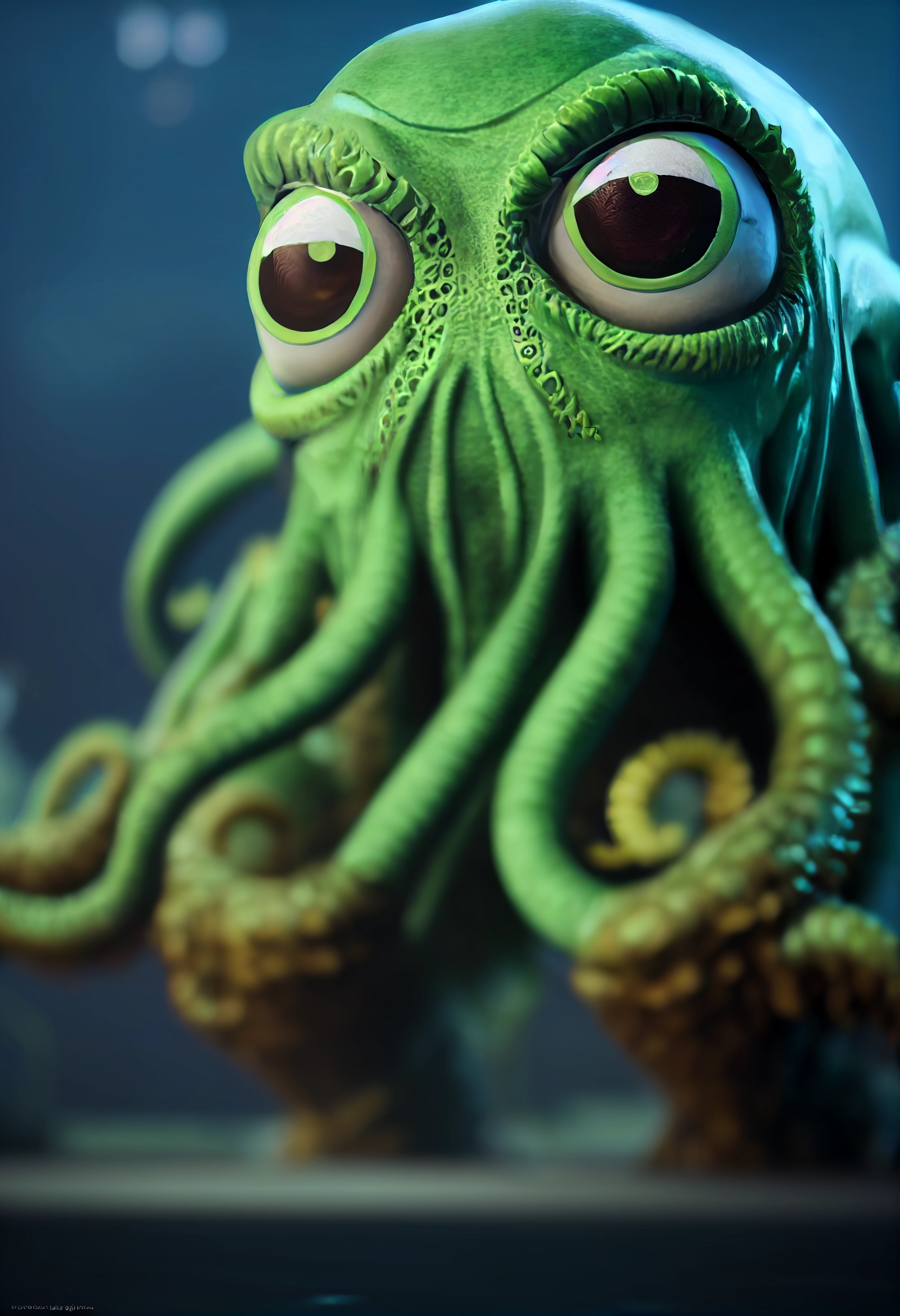 Realistic Pixar-style Cthulhu with Octane Render