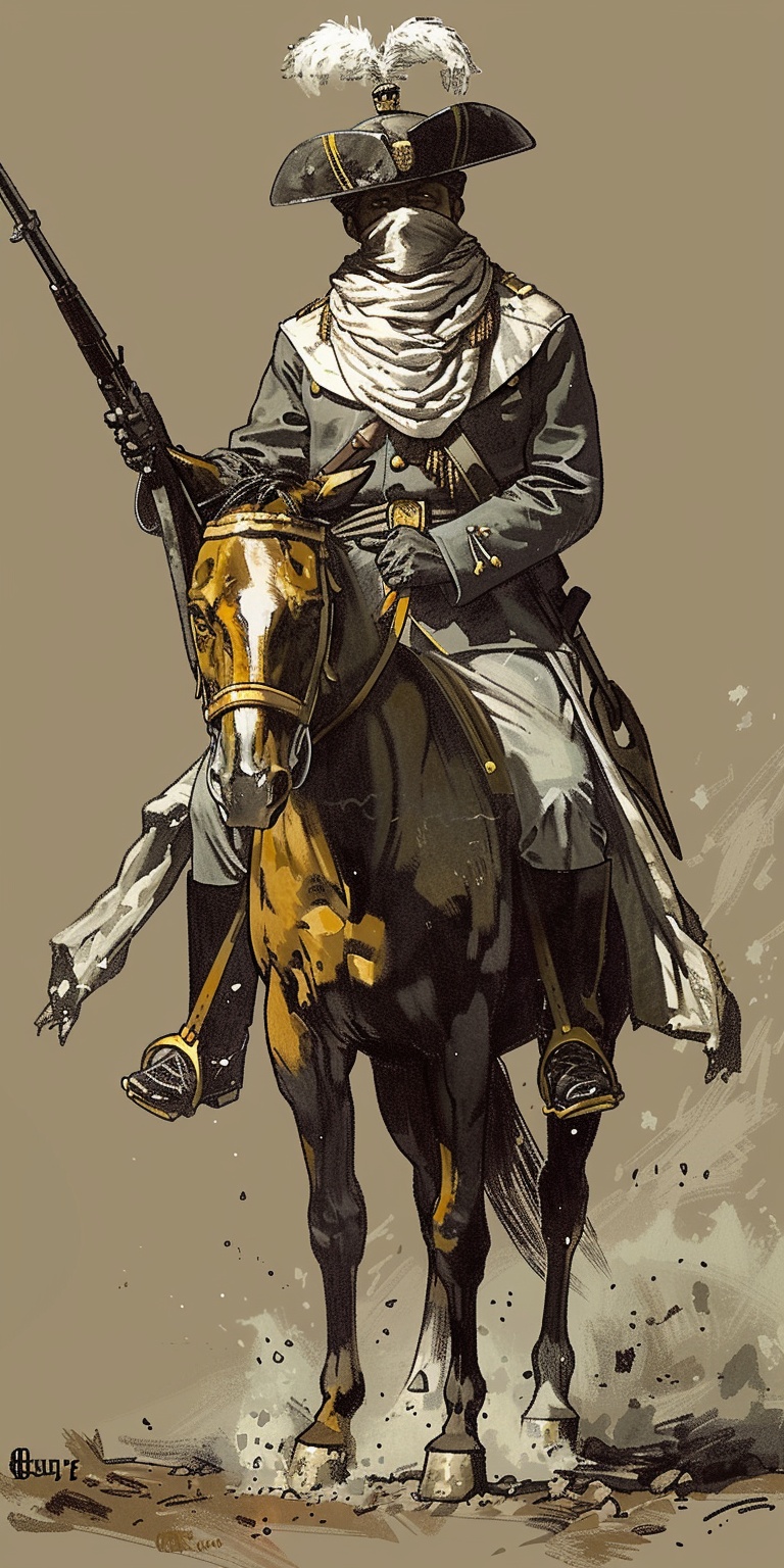 1800s Professional Cavalry Soldier Unit Card Art • PromptDen