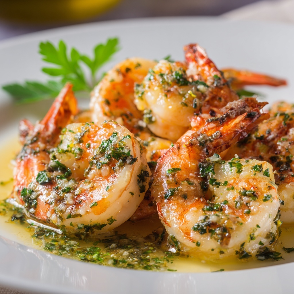 Delicious Shrimp Scampi Plated for Gourmet Appeal
