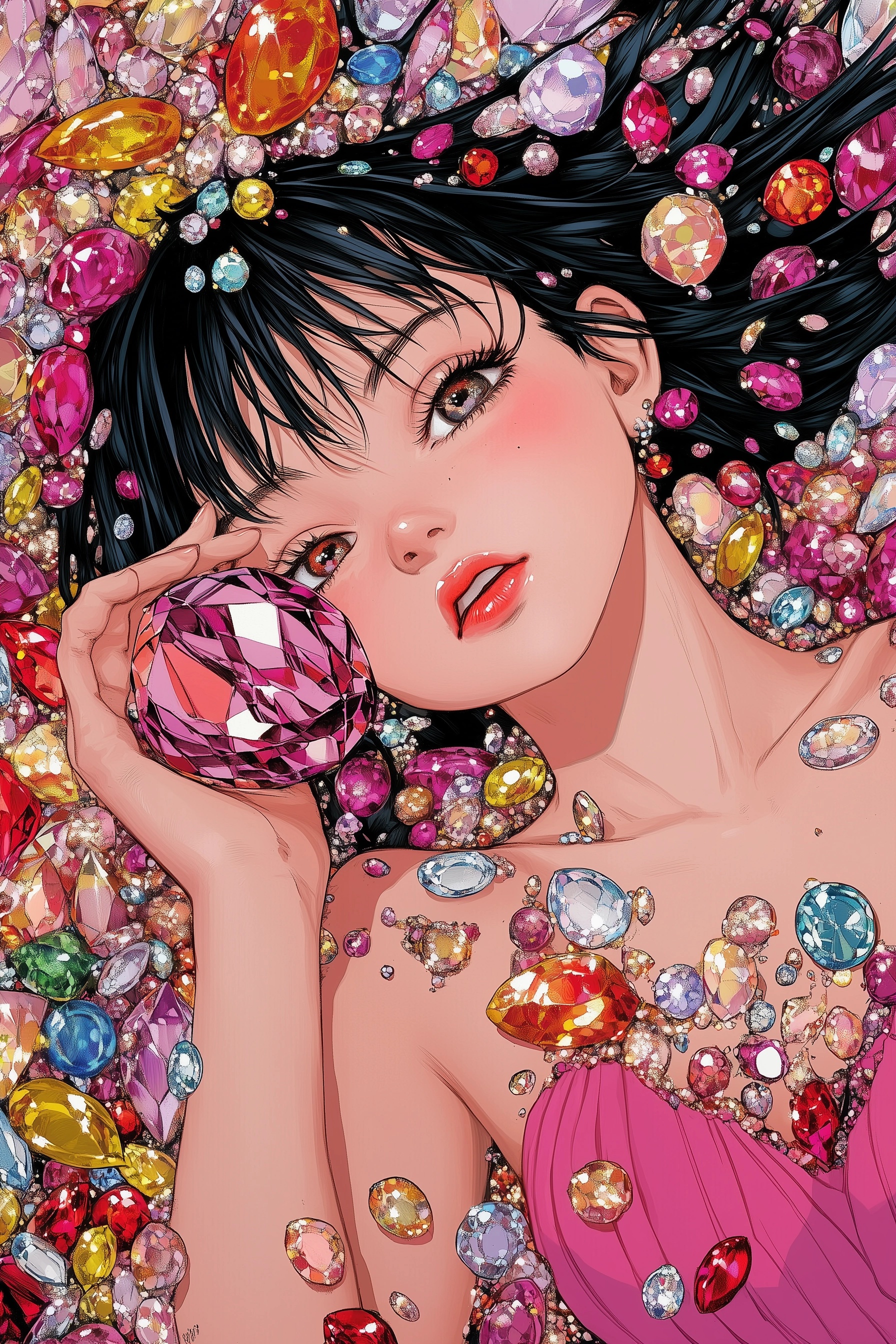 Explore Kawaii Gem Art in Y2K Style