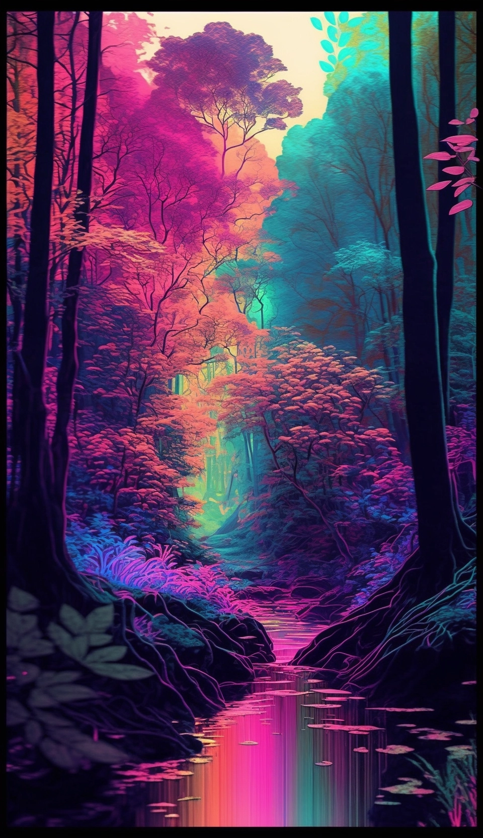 Asymmetric Opalescent Forest Journey