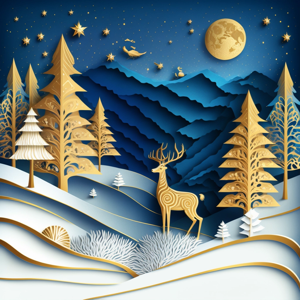 Winter Wonderland Paper Cut Art