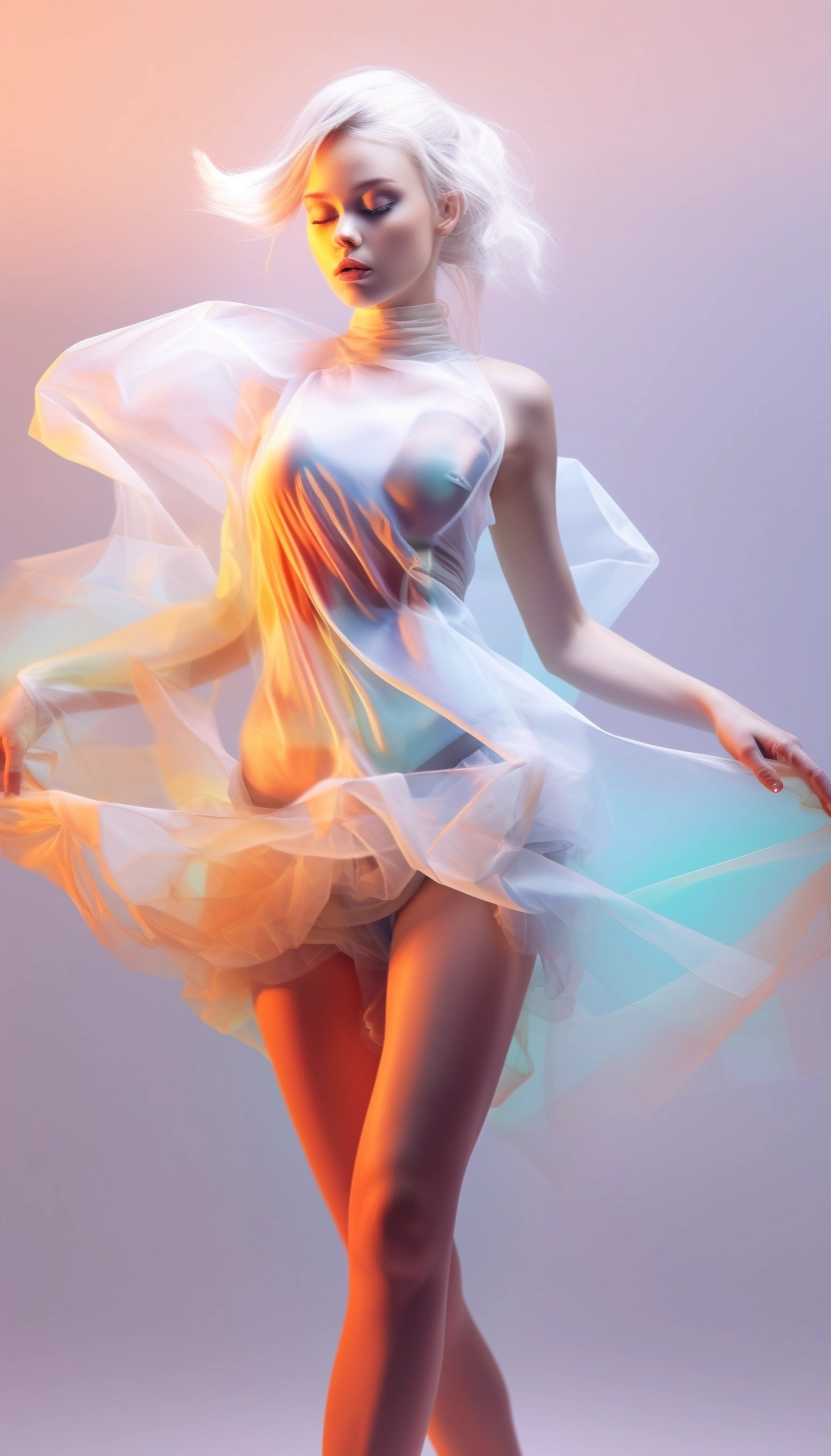 Futuristic Colorful Dress: Hypermaximalist Fashion Photography