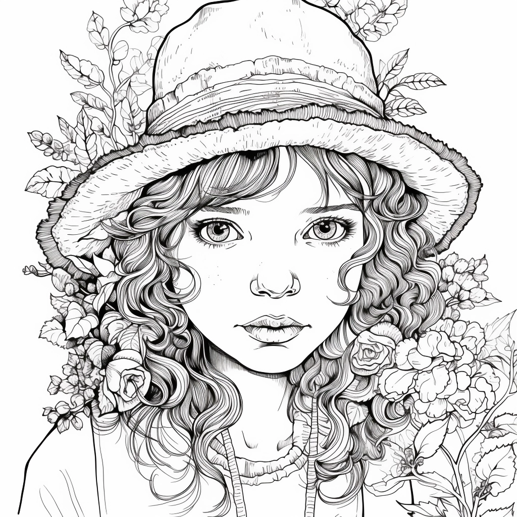 Sarah Kay Cartoon Coloring Book - More White Space, HD Quality