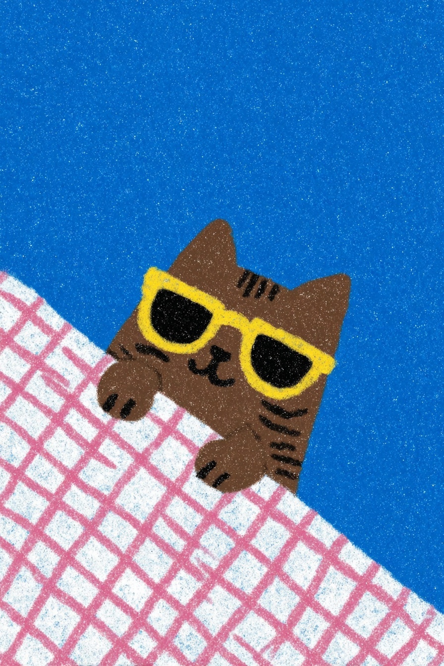 Chic Cat Paradise: Summer Vibes & Playful Design