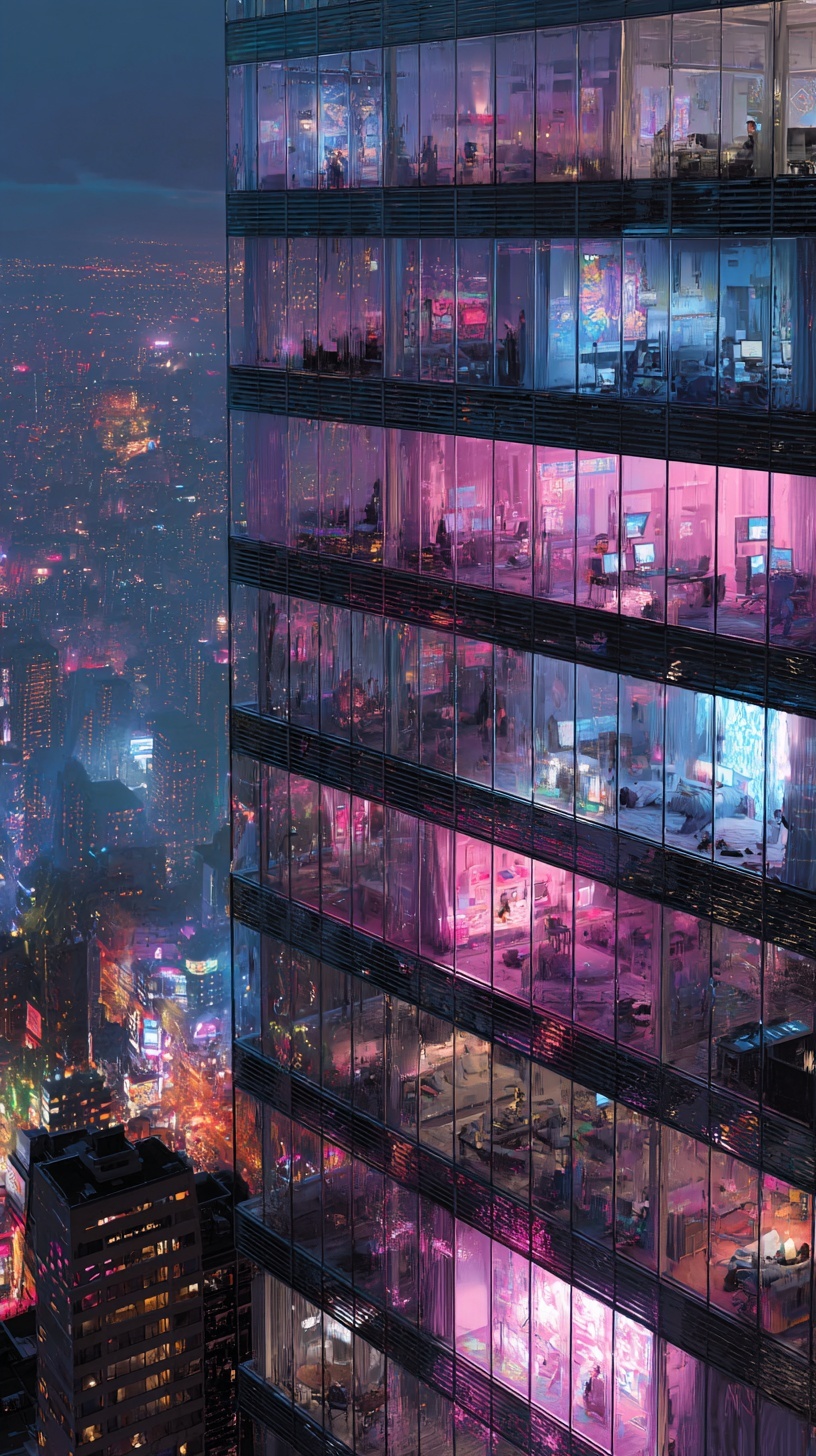 Futuristic Apartments: Creatives Illuminate the Night