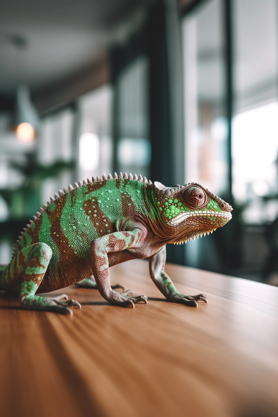 Exquisite Chameleon Close-Up: Juicy Colors & 8K Resolution