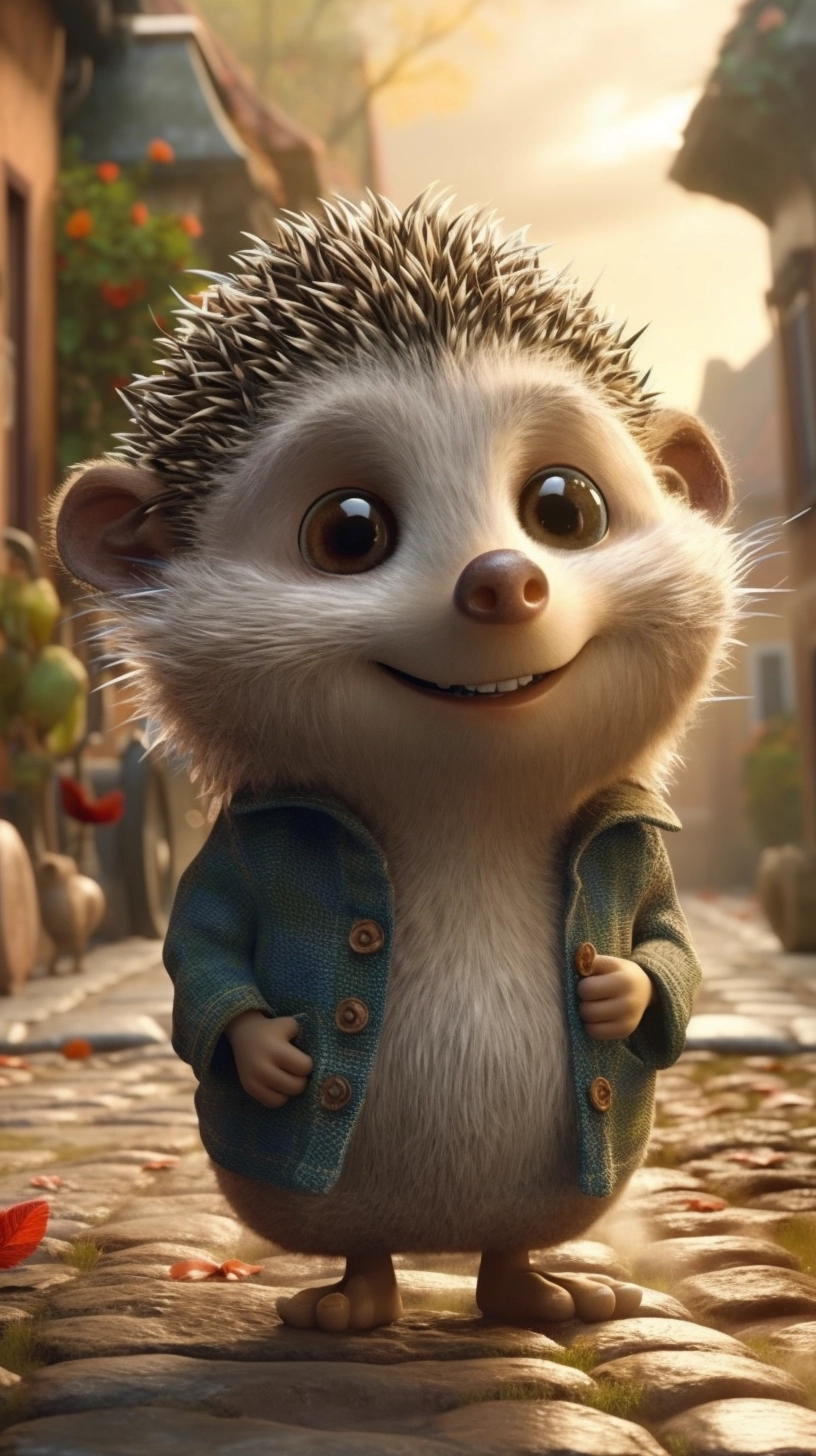 Hedgehog Happiness: Illustrated with Tiago Hoisel's Style