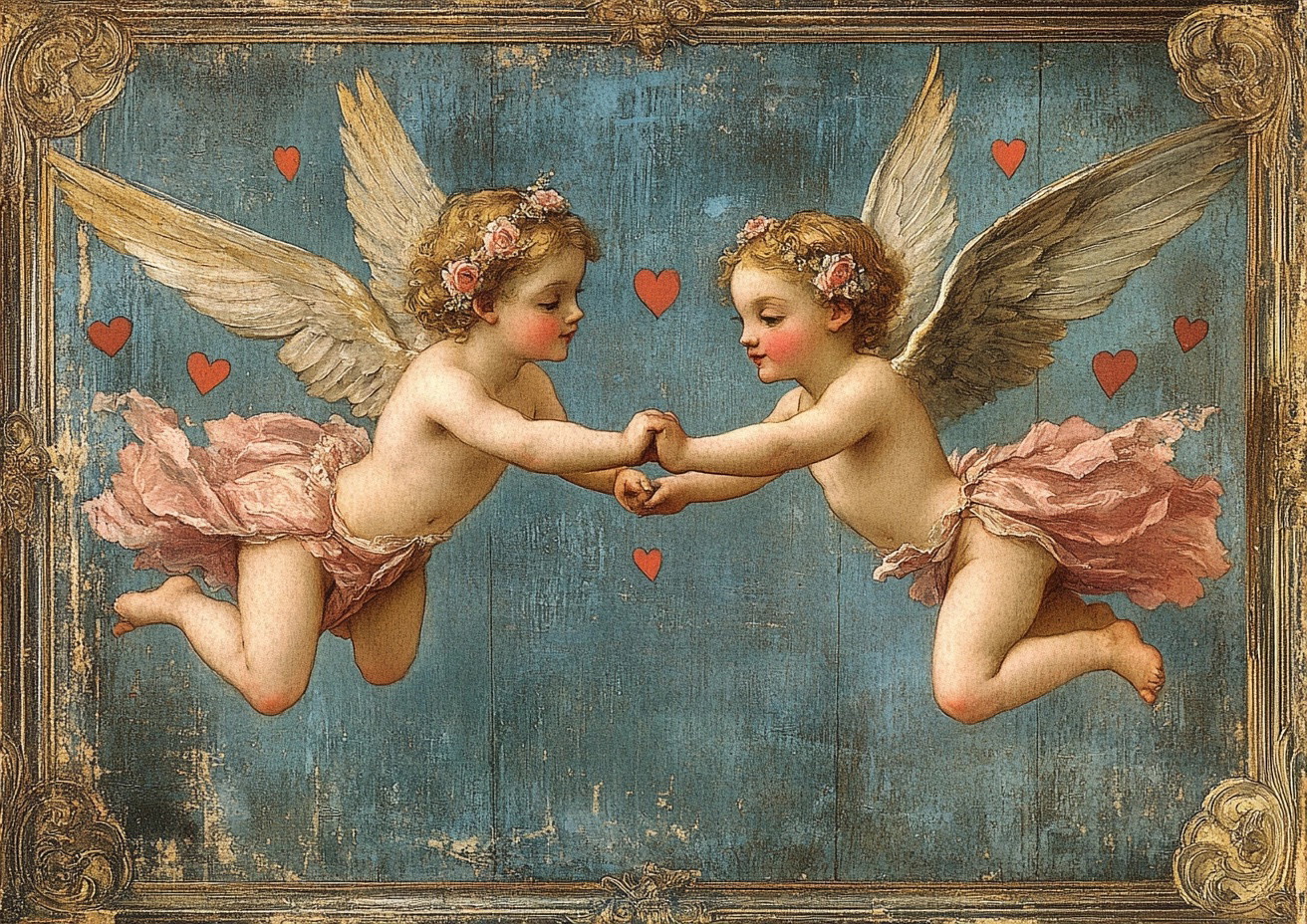 Timeless Love: Vintage Valentine's Romance Card