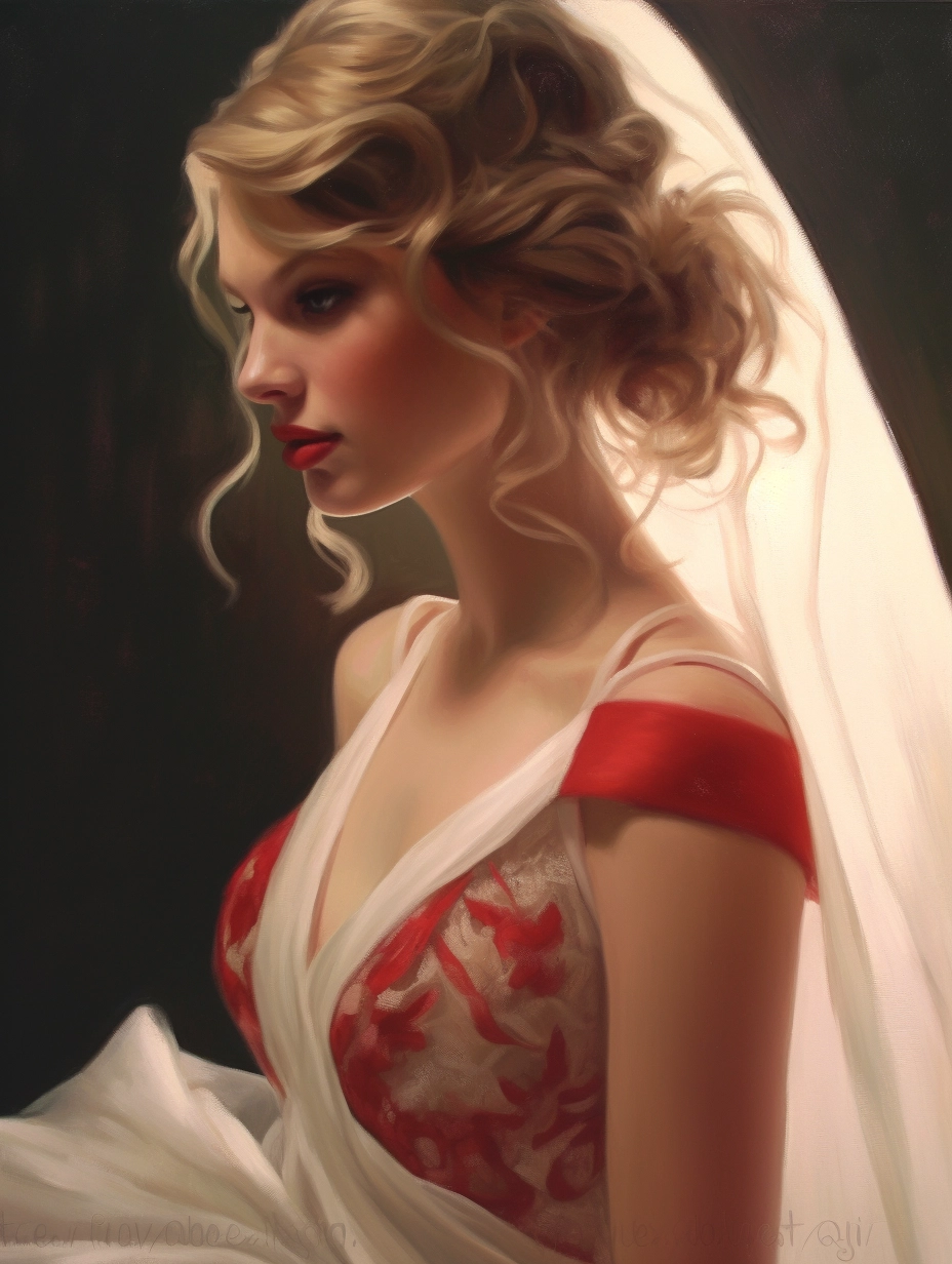 Taylor Swift's Stunning Wedding Dress Art