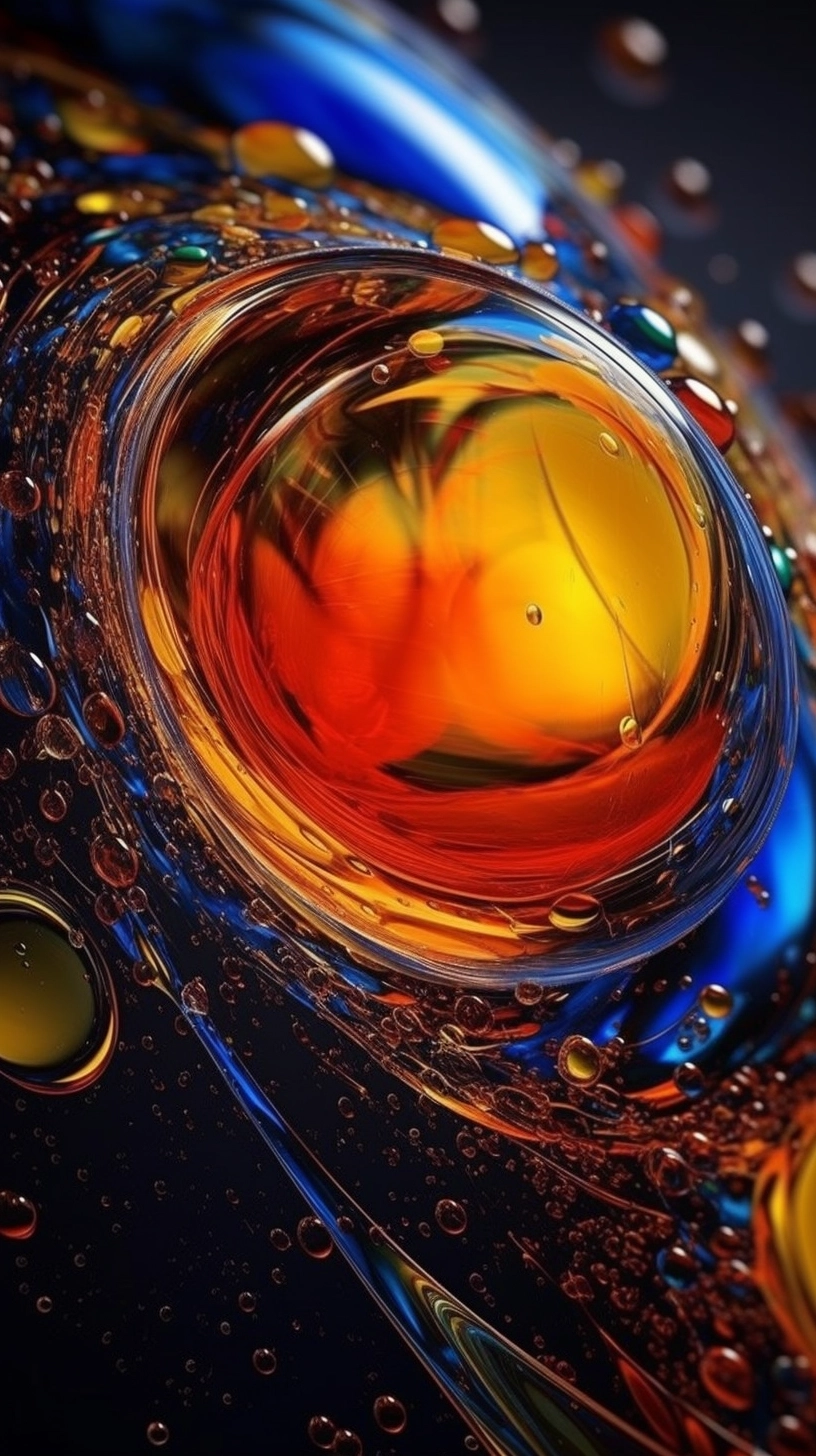 Vibrant Macro Bubbles: Oily & Colorful