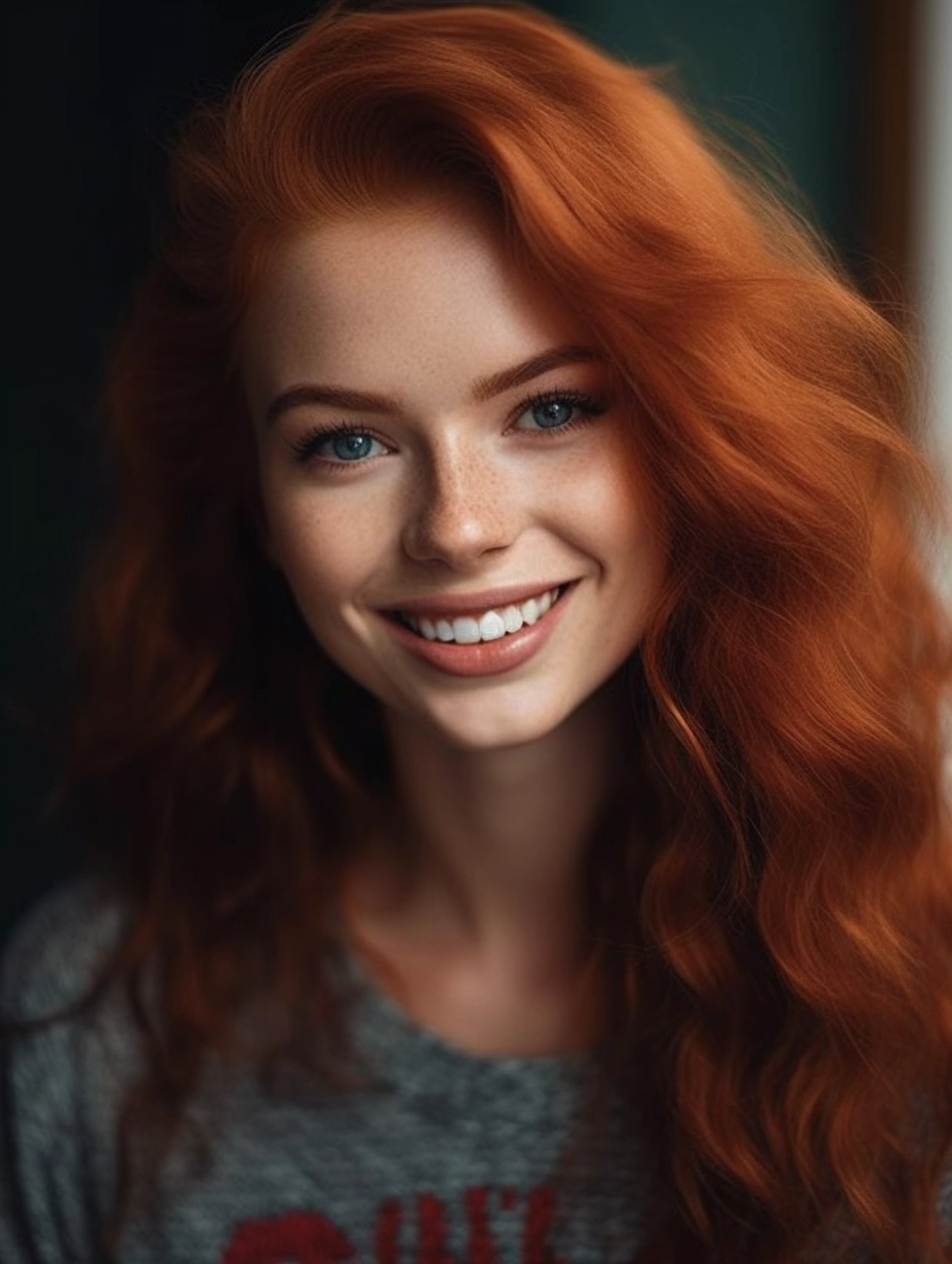 Stunning Redhead: Fashionable Full Body Shot