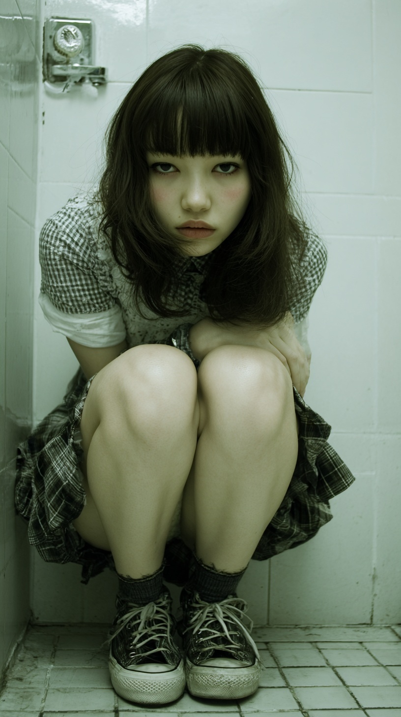 Edgy Japanese Emo Fashion Shoot: Unique Grunge Style