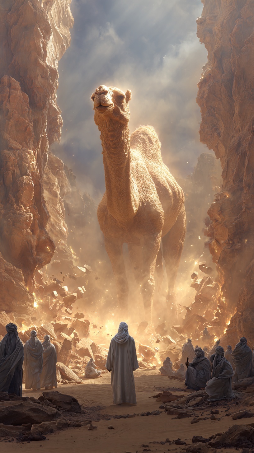 Divine Camel Emerges: A Miraculous Scene