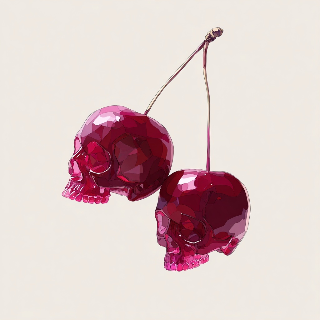 Skull-Shaped Cherries in Modern Anime Art