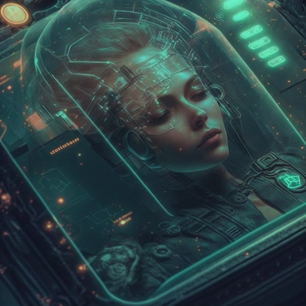 Cyberpunk Woman in Intricate Tank - 4K Cinematic Shot