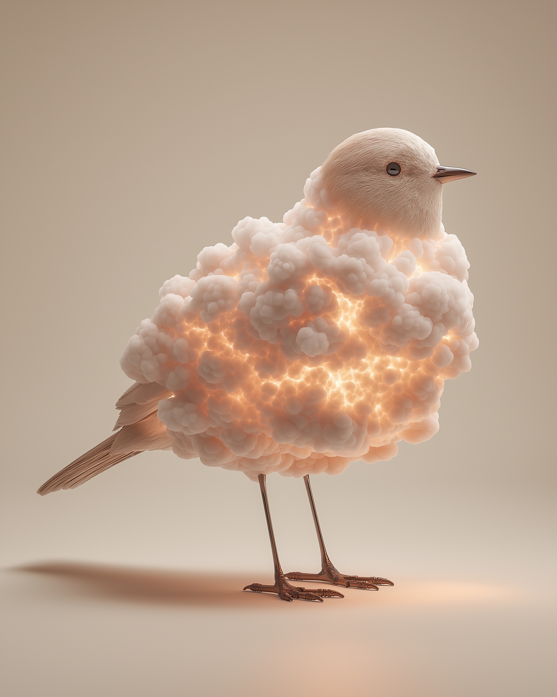 Photorealistic Storm Cloud Bird Artistry